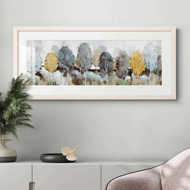 Peinture sur papier encadrée