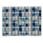 Tapis intérieur / extérieur en polyester tissé à la machine à motif rectangulaire tissé à la machine gris / bleu / corail-353517362
