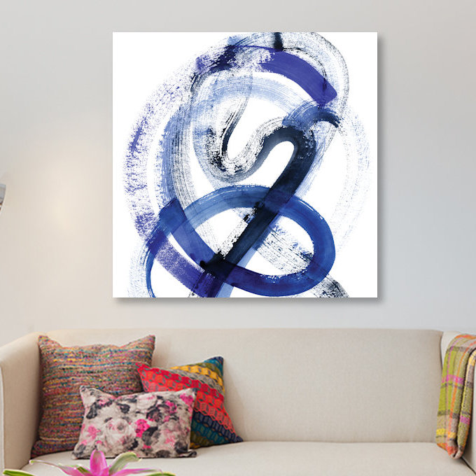 «Blue Kinesis III», impression sur toile, H 37 po x l 37 po x P 1,5 po, Toile tendue, Pas de tapis