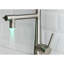 Robinet de cuisine rétractable robuste de style commercial avec pré-rinçage à poignée simple, remplissage en céramique de style nickel brossé, fabrication à arc élevé et en plomb, rotation à 360 degrés et 2 fonctions