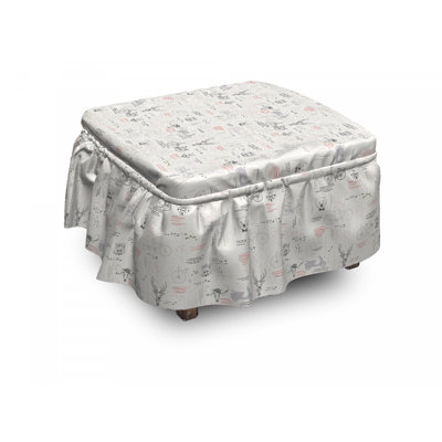 Box Cushion Ottoman Slipcover