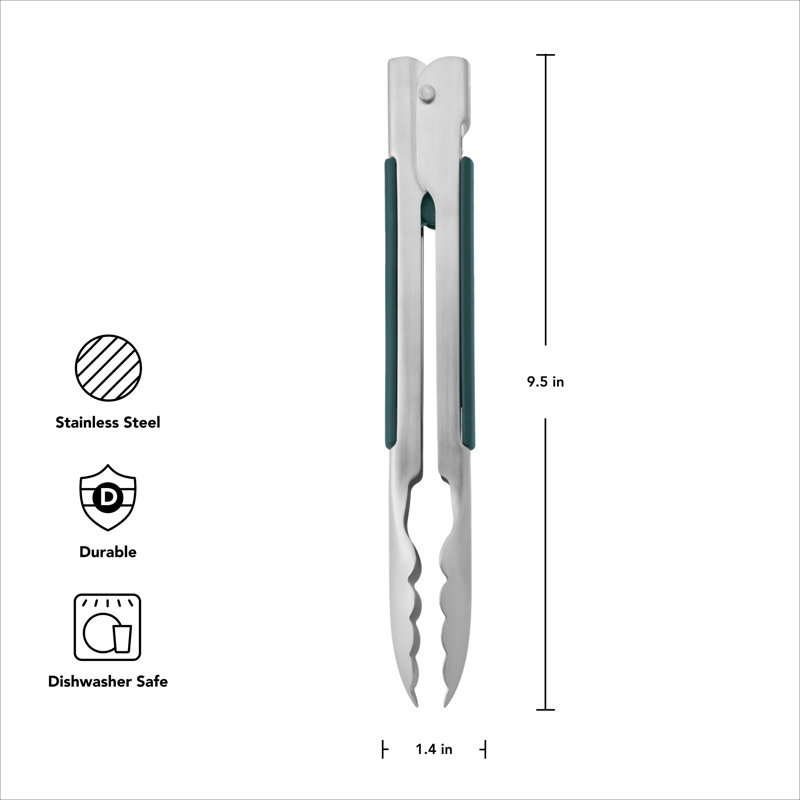 Kitchenaid Side Locking Tongs, 9 Inch, Blue