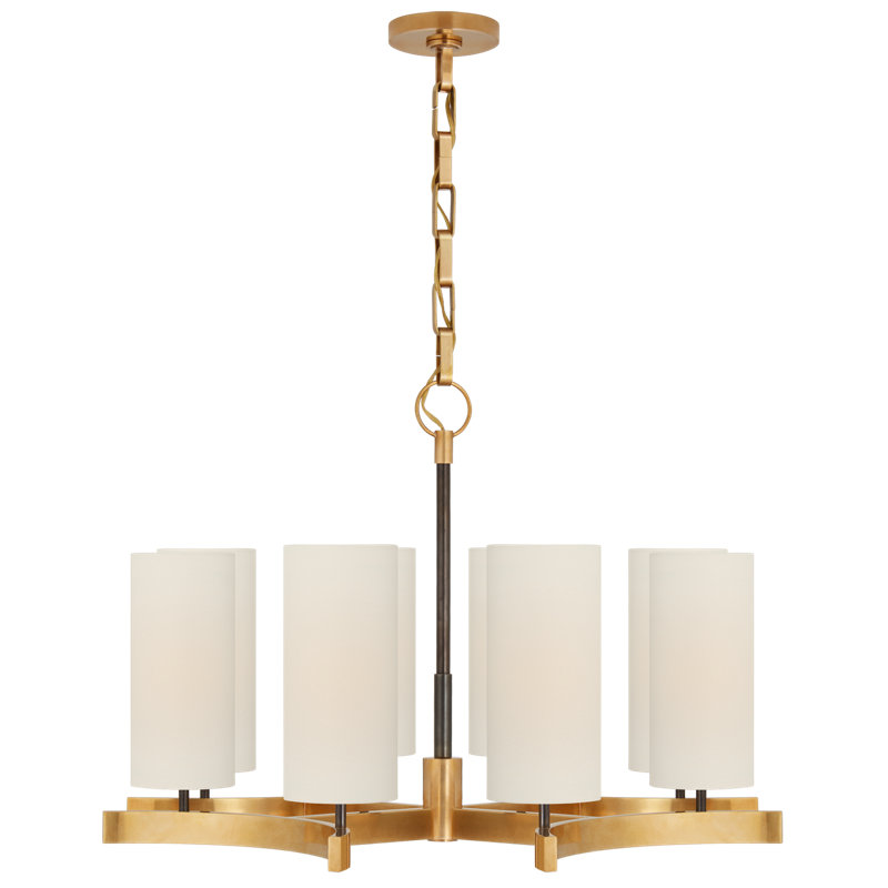 Suzanne Kasler Aimee Medium Chandelier, Bronze/Hand-Rubbed Antique Brass