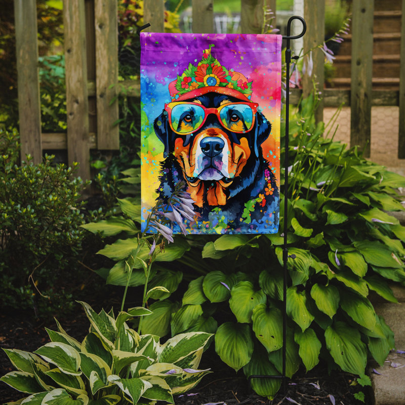 Drapeau de jardin Hippie Dawg, Rottweiler