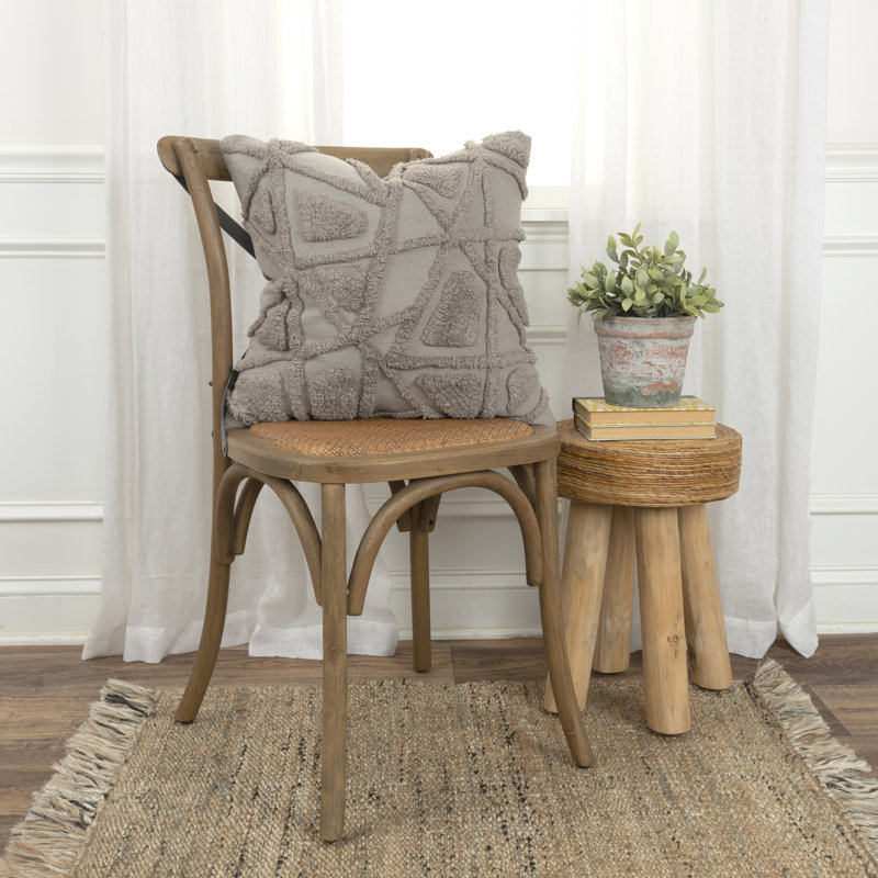  Square Throw Cushion, Gray