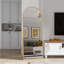 Arched Aluminum Alloy Framed Full Length Mirror with Stand Large Wall Mirror-737645869
