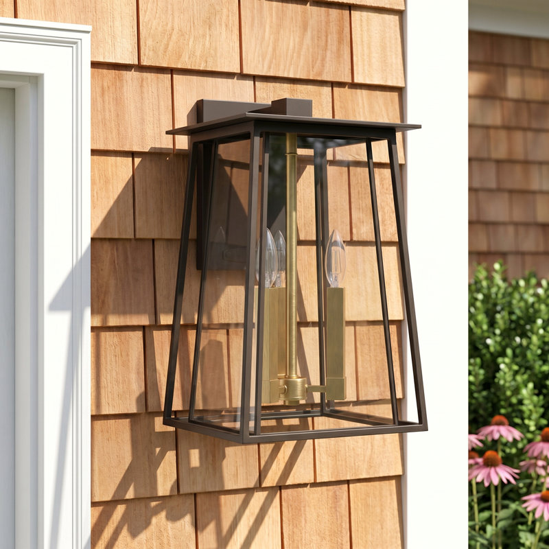Chauncy Izzie Bronze 3 - Bulb Outdoor Wall Lantern
