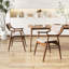 Ensemble de 2 chaises de salle à manger en velours avec assise et dossier rembourrés et structure en bois d'hévéa