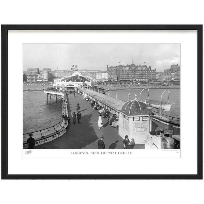 Brighton, From The West Pier 1921 by Francis Frith - Single Picture Frame Print, 40cm H x 50cm W x 2.3cm D