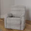 Chaise rembourrée en tissu moelleux avec fonction Power Lift en colombe Lucie