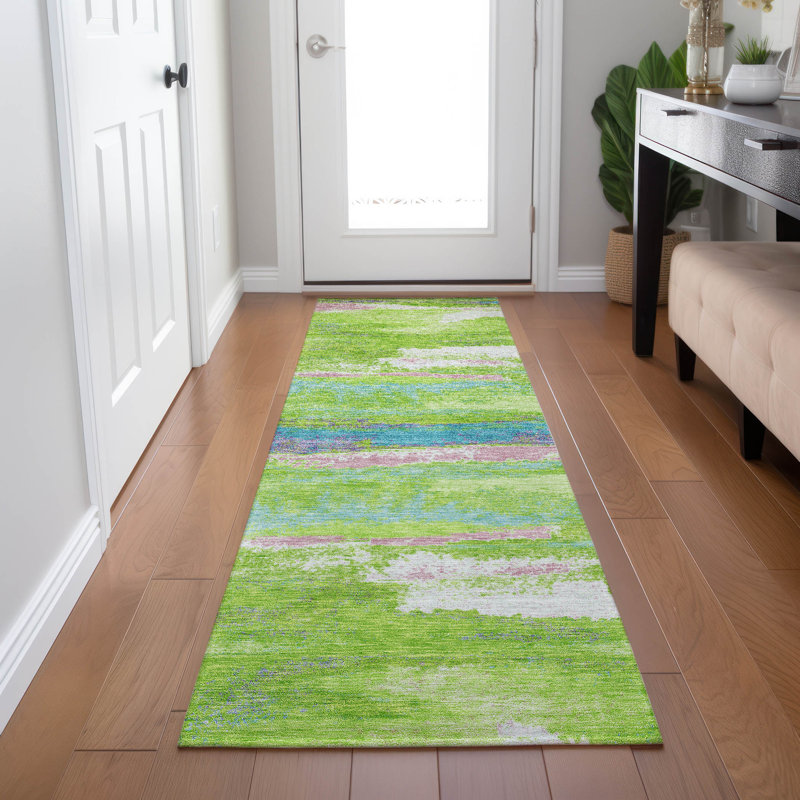 Aleighna Area Rug with Non-Slip Backing, Runner 2'3" x 7'6"