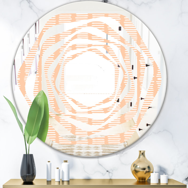 Miroir mural sans cadre abstrait, H 31,5 po x l po