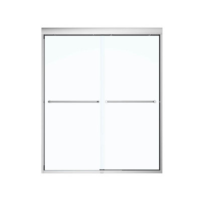 Kameleon 55'' - W x 71'' H Double Added Door Semi-Frameless Shower Door with