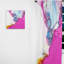 Gwenael fuchsia rose et bleu clair Illusions IV - rideau abstrait - velours obscurcissant - 1 panneau-107608824
