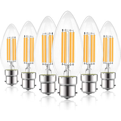 EXTRASTAR Vintage Edison Light Bulb, 6W E27 LED Filament Light Bulb, ST64 Retro Antique Style Amber Glass Screw Lamp, 540LM, Non-Dimmable, 48W Incandescent Equivalent, 2200K Amber Warm - 2 Pack [Energy Class F]