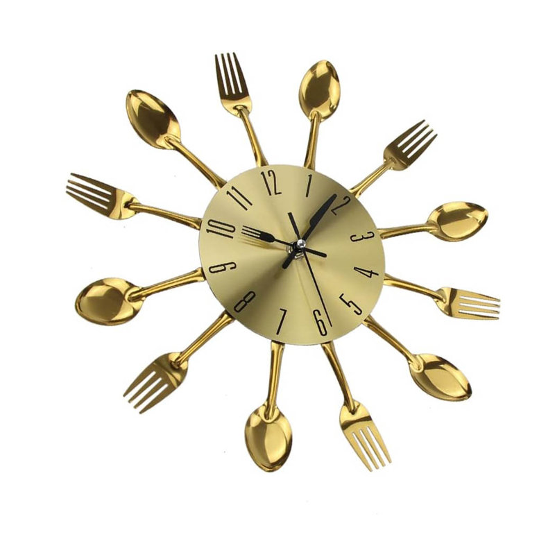 Metal Wall Clock, Gold
