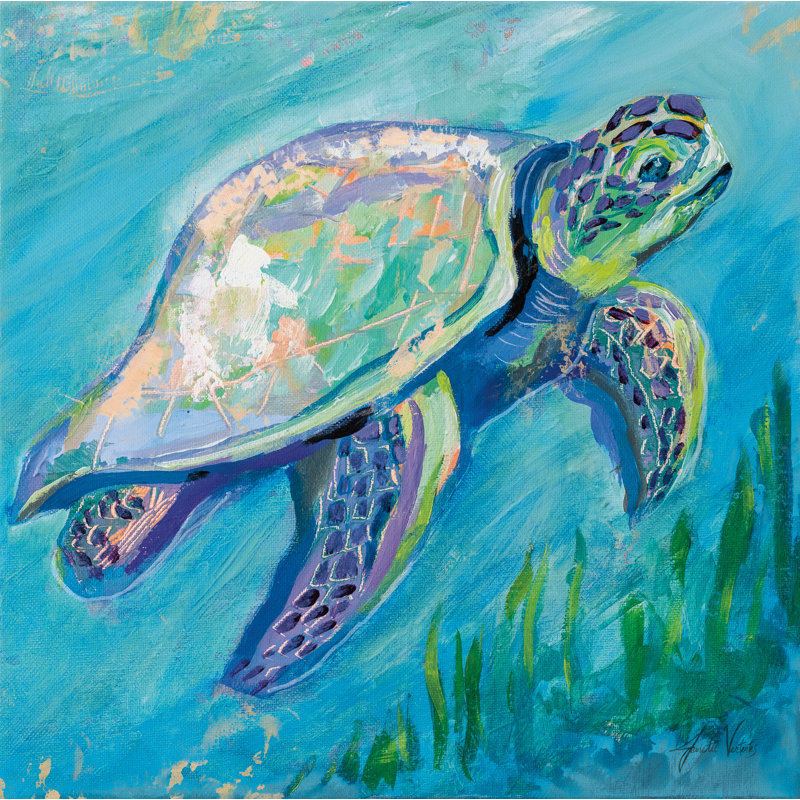 Tortue de mer lumière de bain, H 12 po x l 12 po x P 1,25 po, Non, Toile tendue