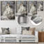 «Gray Modern Ballet Dance Motion I», art mural mode en métal-101154469