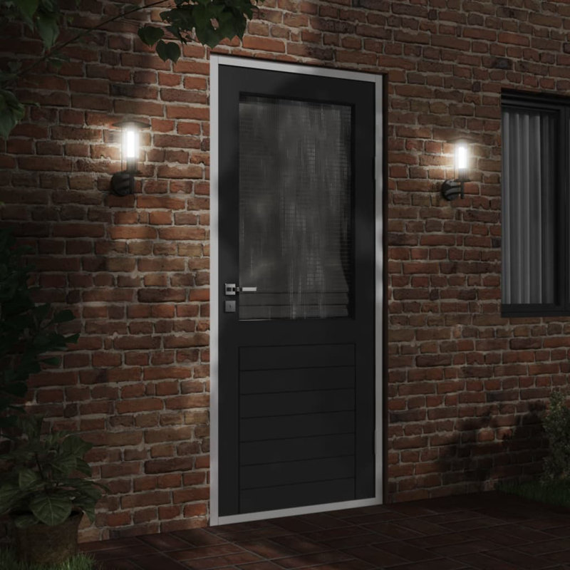 Dayvid Plug-in 1 Light Outdoor Wall Light, Black