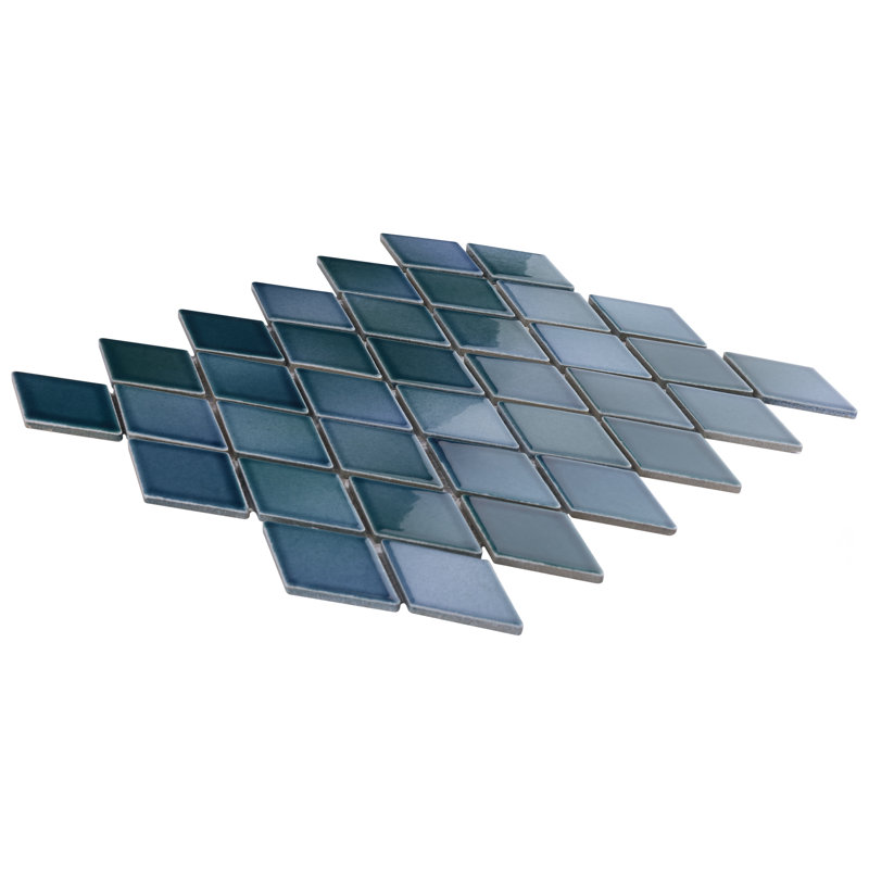 Hudson 2" x 3" Porcelain Grid Mosaic Wall & Floor Tile, Sky Blue