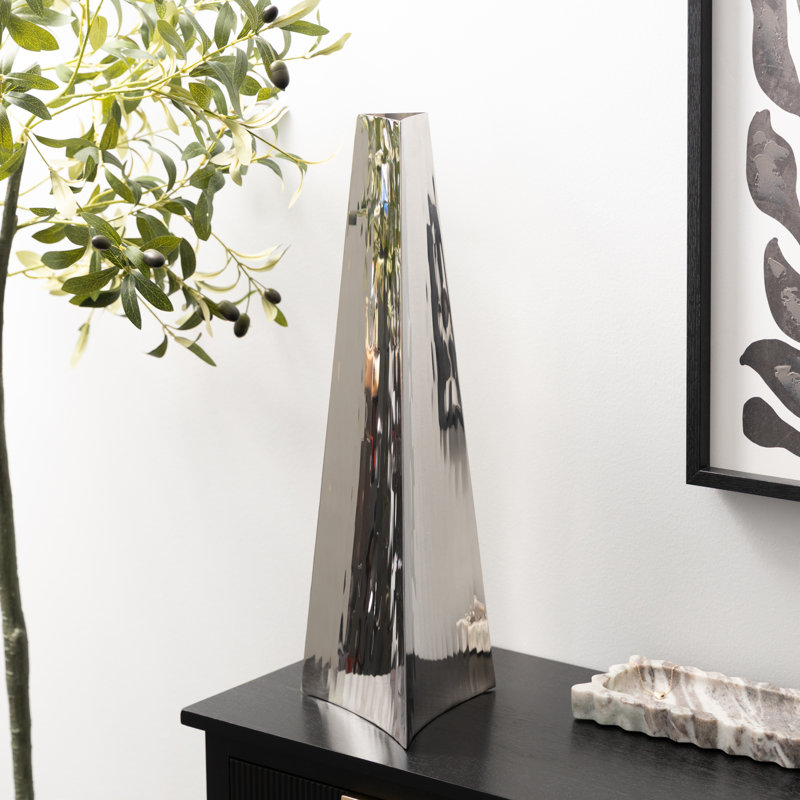 Vase de plancher en acier inoxydable Ousmane, H 22 po x l 7 po x p 6 po