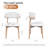 Upholstered Modern Solid Wood Dining Chairs With Ergonomic Curved Backrest, Cotton & Linen Fabric Kitchen Side Chairs(Set Of 2)-245058573-245058575
