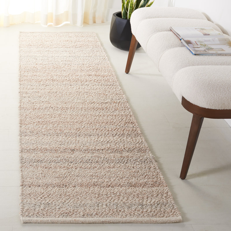 Tapis en laine tissé à la main Aldford Natura, Tapis de couloir 2 pi 3 po x 8 pi