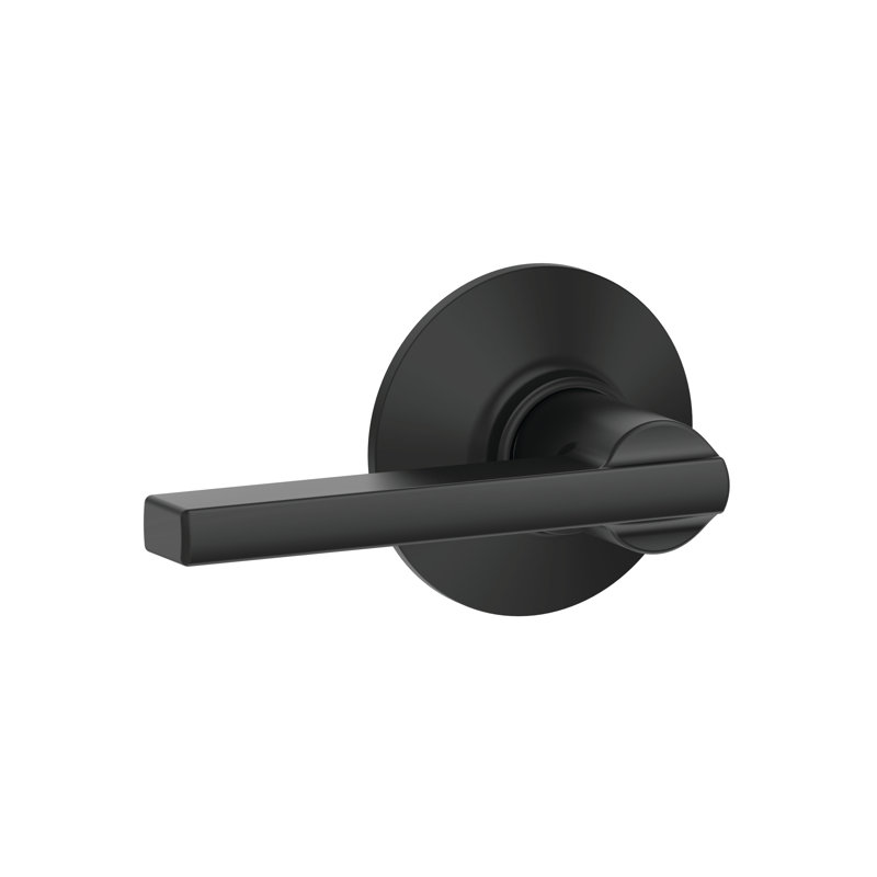 Latitude Lever Hall and Closet Lock, Matte Black
