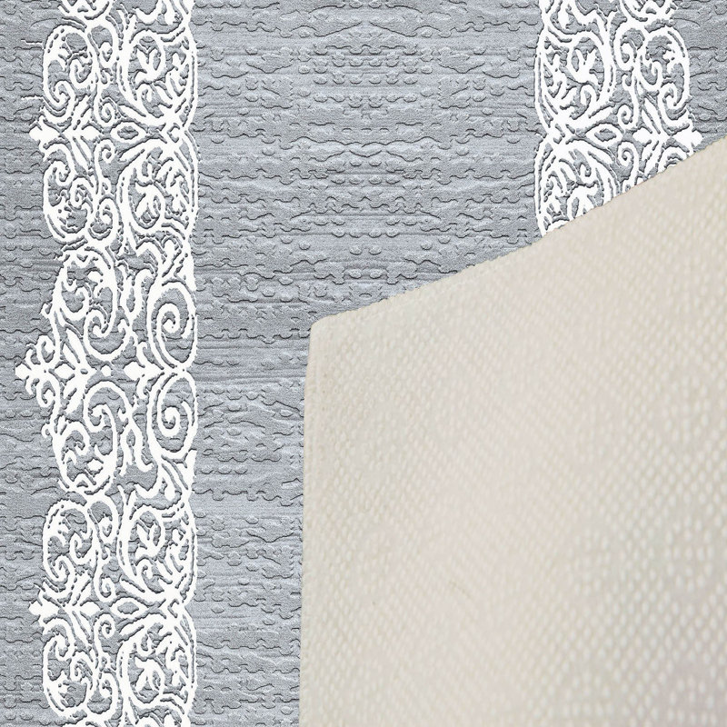 Stylish Woven Carpet, 5.2 x 7.5 Feet | 100% Polyester, 0.3 in Pile Height, Antibacterial, Non-Slip PVC Dot Underside | Machine Washable, 3D Digital Print | Perfect for Living Room, Bedroom & Home Décor