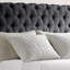 Structure de lit en tissu avec tête de lit ajustable Winston Porter-709296191-709296180