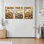 «Bless this Kitchen Love Laugh And Pray», ensemble de 3 reproductions d'art sur toile tendue sur toile