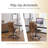 25.6 Inch Adjustable Armrest Dual Purpose Leg Swivel Office Chair With Spikes-749801919