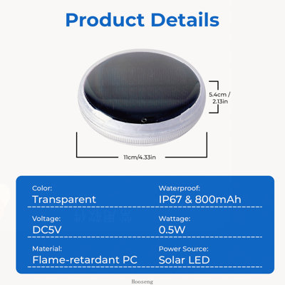 Solar Floating Pool Light with Remote Control, 12 Lighting Modes and IP67 Waterproof, 1 Pack