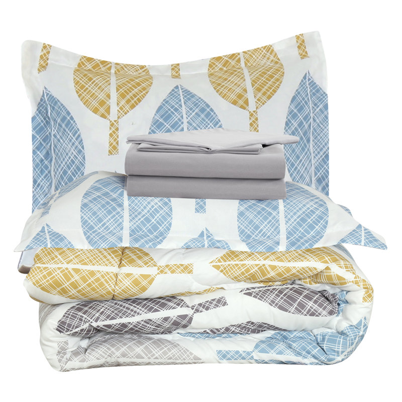 Queen White Microfiber Down Alternative Bed in a Bag Set
