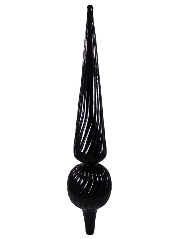 Fleuron de toit Mccurley Floretine, H 48 po x l 10 po x P 10 po, Noir mat