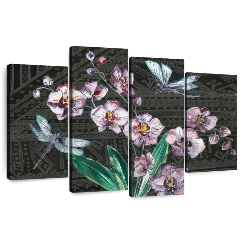 Harnek Boho Orchid Landscape Black