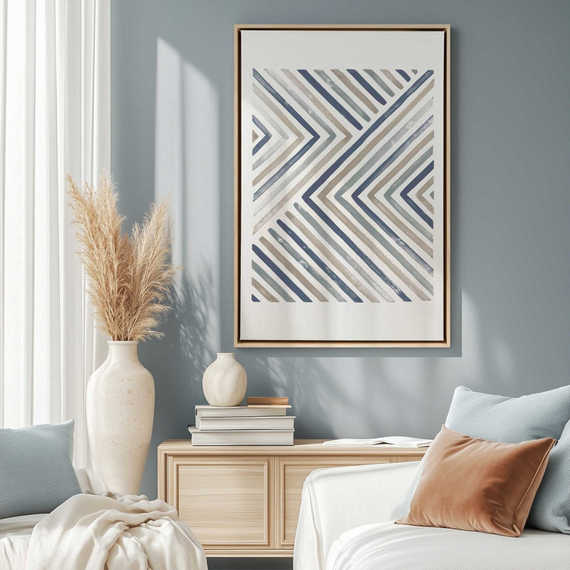 Linear Visions I Canvas Print in, 12.75" H x 8.75" W, Polished Chrome