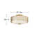 Three-Light Semi-Flush Mount Fixture w/ Stamped Pattern Overlay