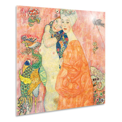 The Friends 2 by Gustav Klimt - No Frame Painting on Plastic / Acrylic