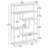 Suva 6-Shelf Tier Manufactured Wood Bookcase -682289969