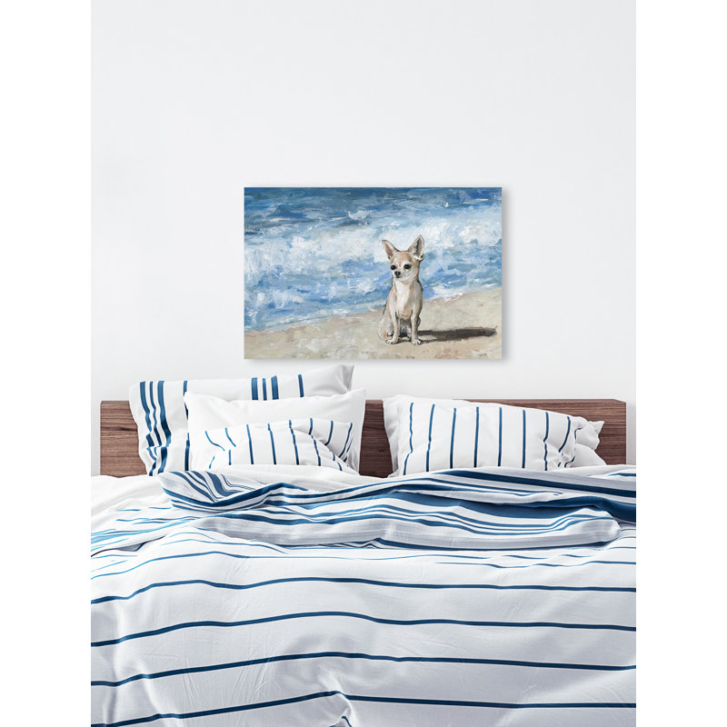 Sad Chihuahua by Parvez Taj - Wrapped Canvas Painting, 101cm H x 152cm W x 3.8cm D