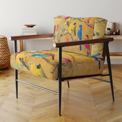 Chaise avec accoudoirs rembourrée Mailer