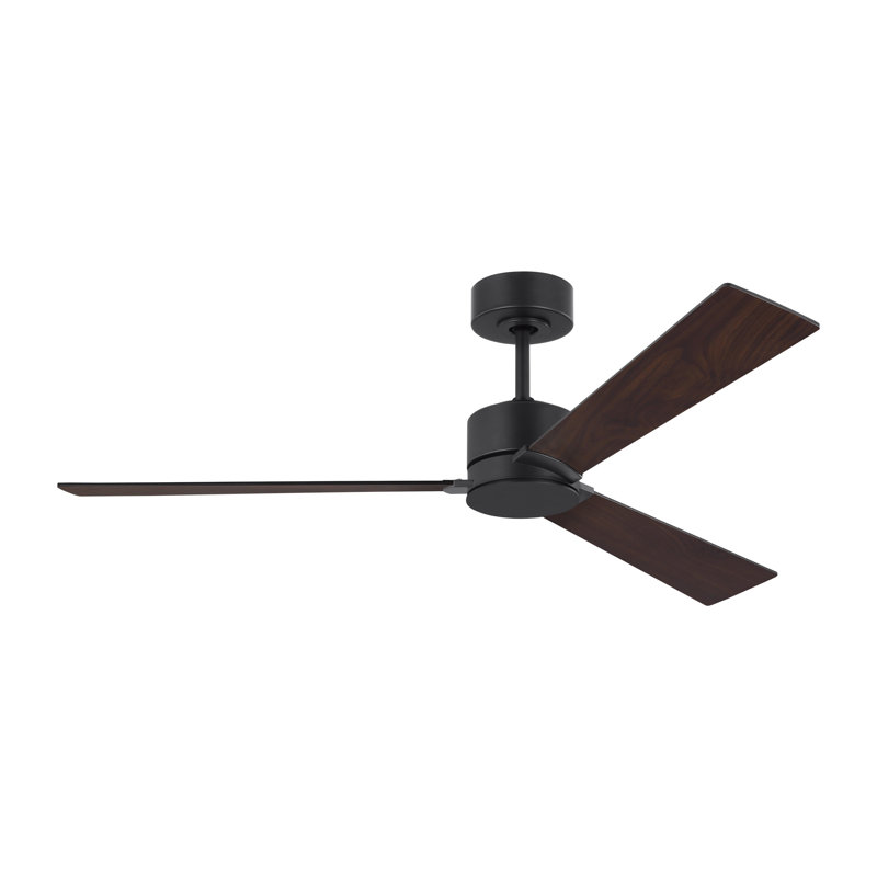 Martrell Ceiling Fan, Black/Walnut, 52", Midnight Black