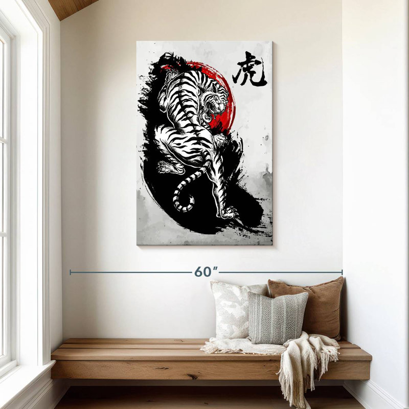 Brampt Japanese Tiger, 45" H x 30" W