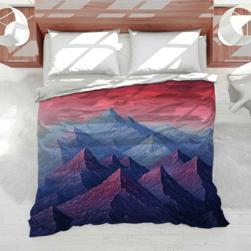 Mountains Bedding Landscape Comforter Gothic, Twin XL Comforter