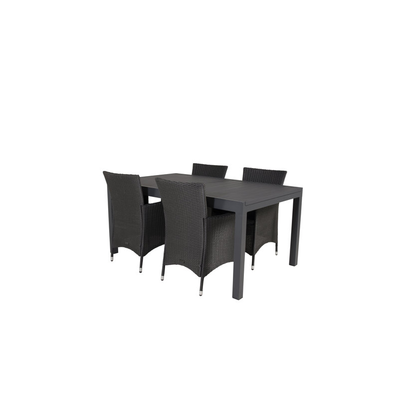 Geir 4 Seater Dining Set with Cushions