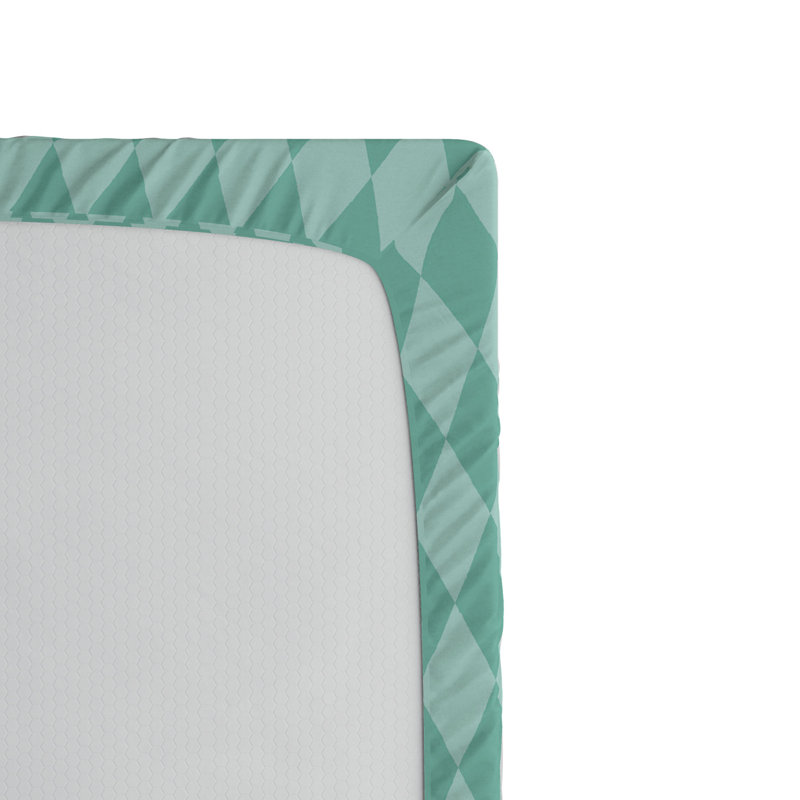 Microfiber Geometric Fitted Sheet, Full Fitted Sheet