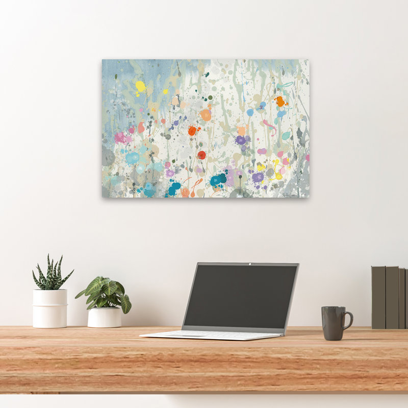 Fleurs abstraites - Jardin abstrait II, H 16 po x l 24 po