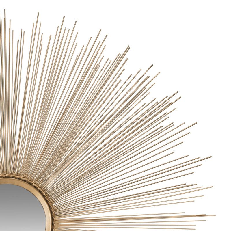 Kyle Metal Flat Wall Mirror, Gold