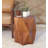 24" Brown Solid Wood End Table